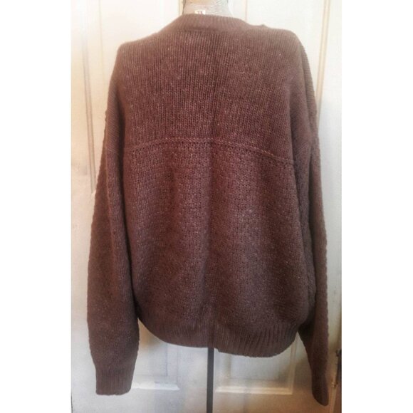Vintage 1980s era men's brown pullover sweater Cedar Bend. Size XL/Extra Large - Picture 3 of 6